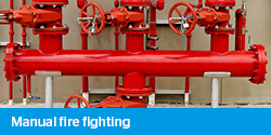 Manual fire fighting elearning - red fire pump valves